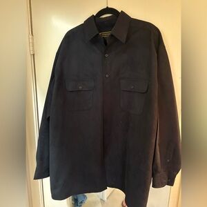 Classic Black Men's Shirt Jacket